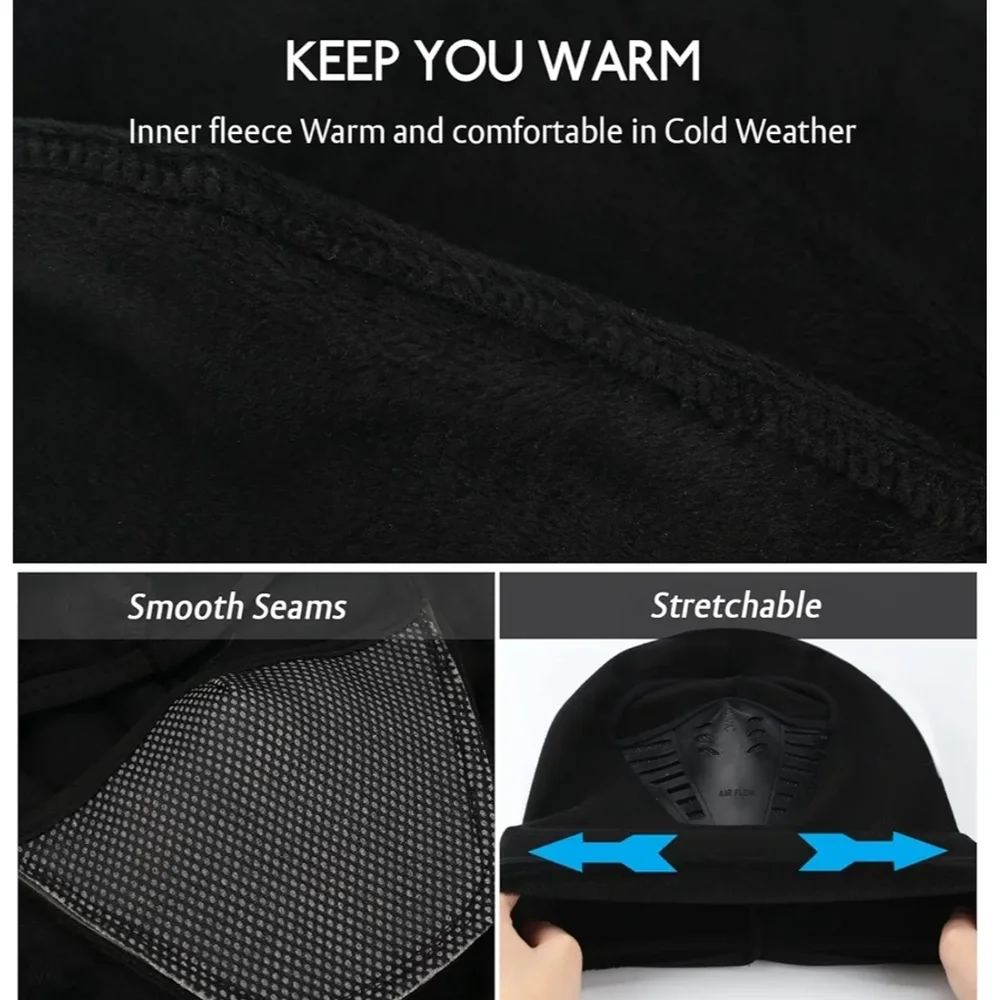 Unisex Balaclava Face Mask, Winter Fleece Windproof Ski Mask